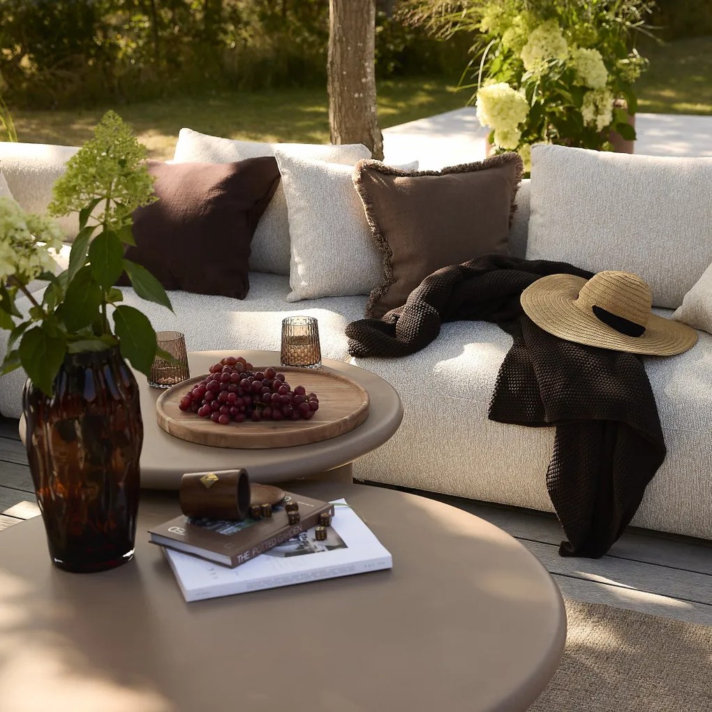 Faro két személyes kerti kanapé ottománnal, jobbos