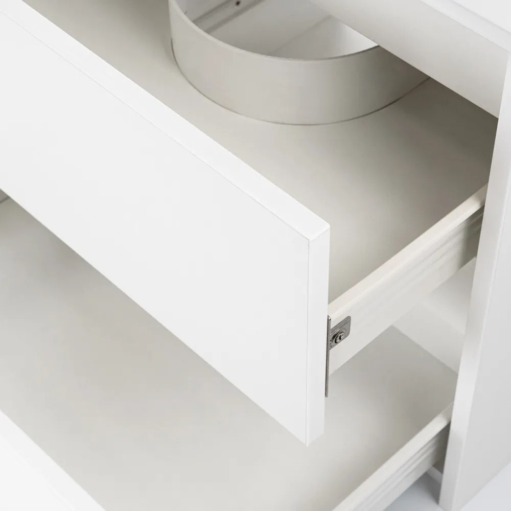 Porto 60 alsó fürdőszoba bútor mosdóval fehér színben