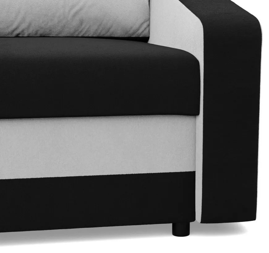 Hewlet fotel, szövet anyag, hab töltet, fekete - fehér