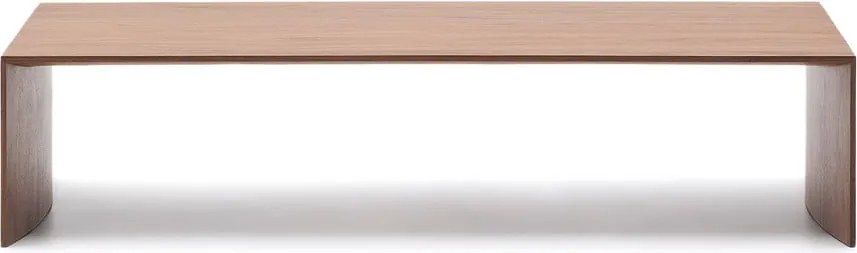 Sötét natúr színű dohányzóasztal diófa dekorral 70x140 cm Litto – Kave Home