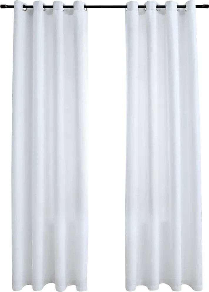 vidaXL 2 db törtfehér sötétítőfüggöny fémgyűrűkkel 140 x 225 cm