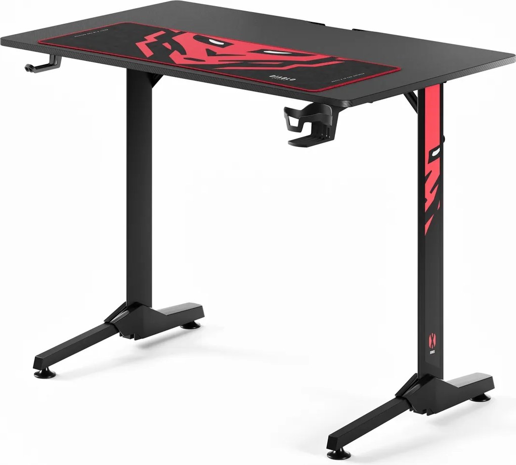 Gamer asztal 100 cm fekete: Diablo X-Mate 1000