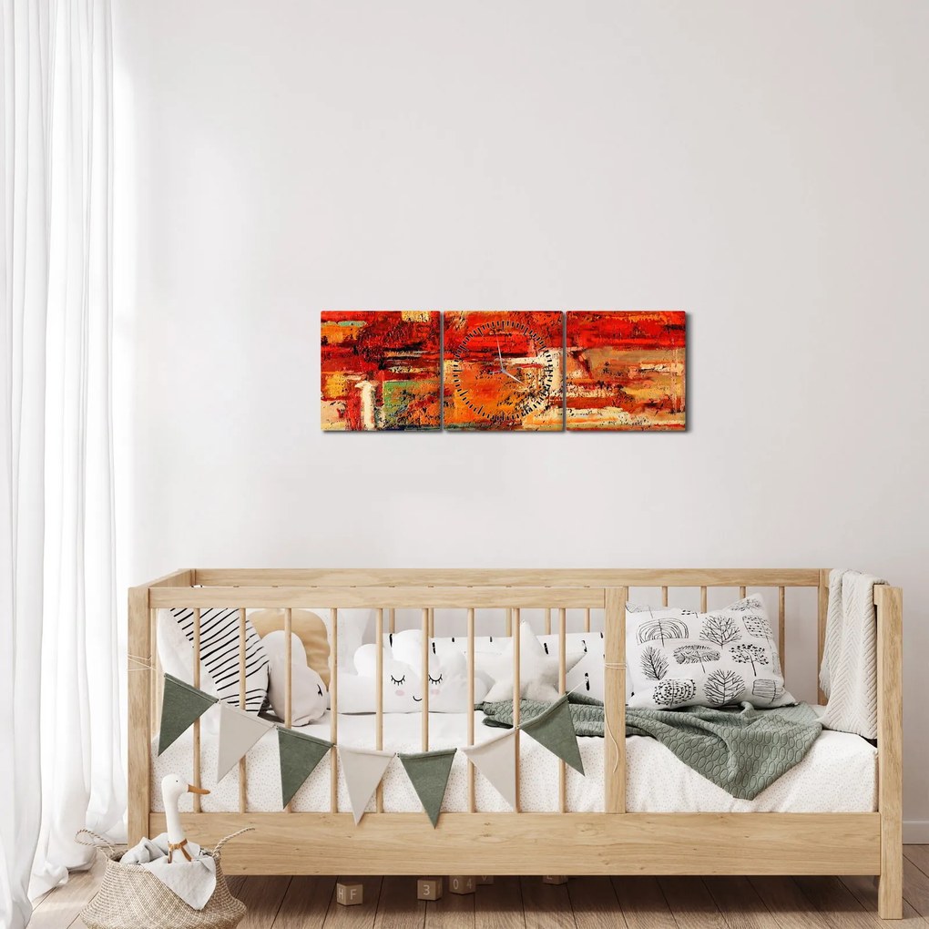 A falfestmény képe (órával) (90x30 cm)