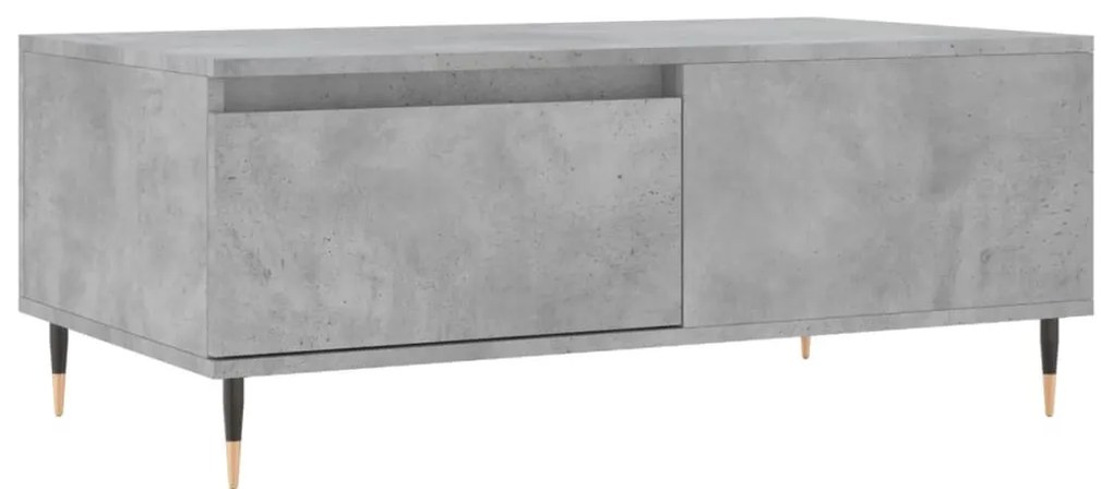 Betonszürke szerelt fa dohányzóasztal 90x50x36,5 cm