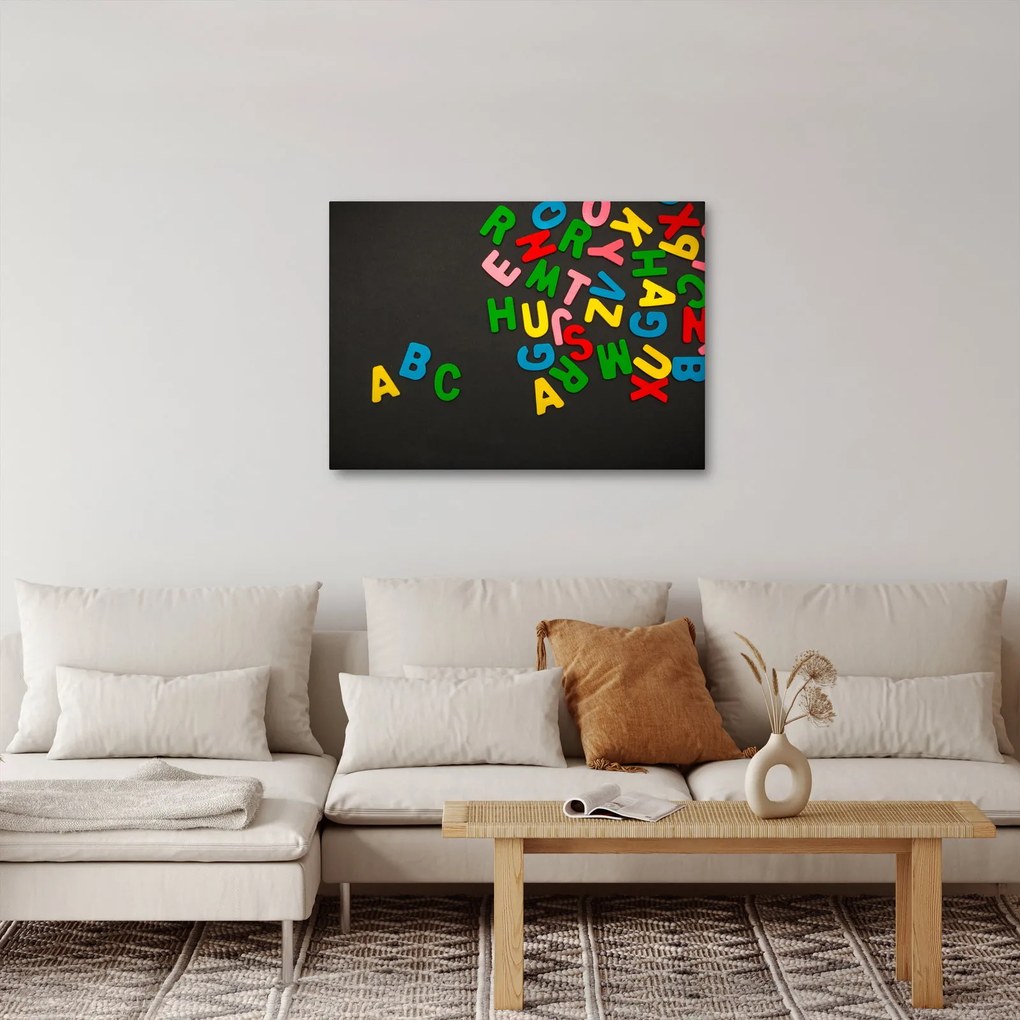 Kép - színes betűk (70x50 cm)