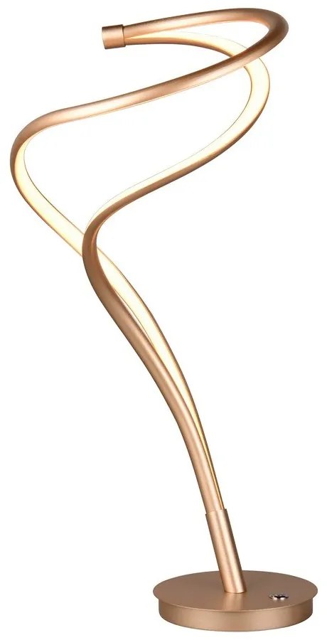Aranyszínű LED asztali lámpa fém búrával (magasság 56 cm) Nala – Trio Select