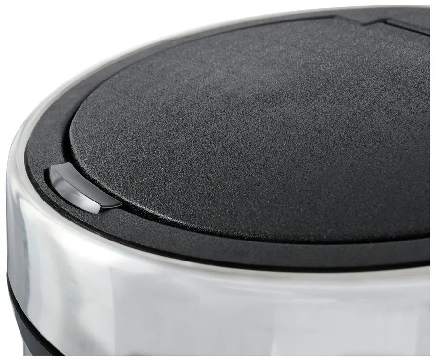 Sötétszürke acél érintésre nyíló szemetes 30 l – MSV