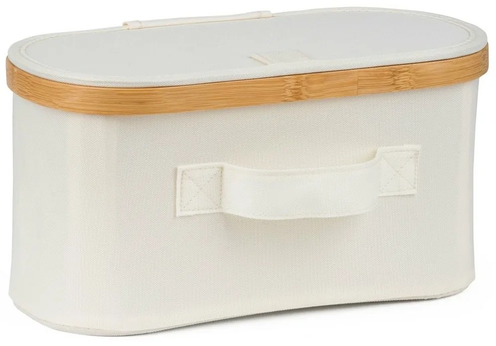 G21 tárolódoboz 30 x 15 x 15 cm, bambusz, fedéllel, bézs