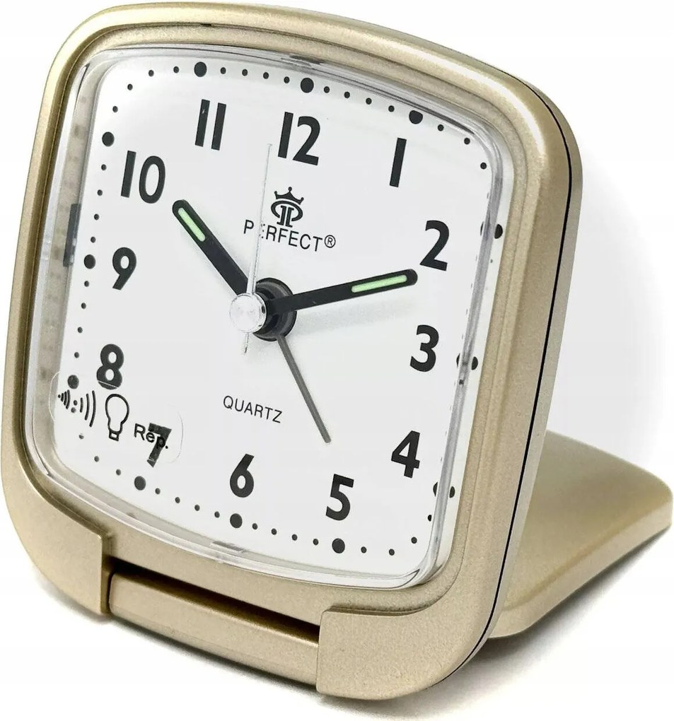 Arany Kis Egyszerű Összecsukható Utazó Ébresztőóra Perfect A808