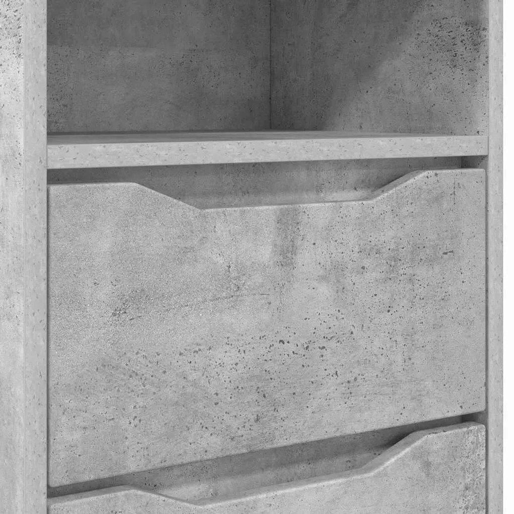 Éjjeliszekrények 2 pcs Beton Szürke 40 x 30 x 467 cm Faanyag