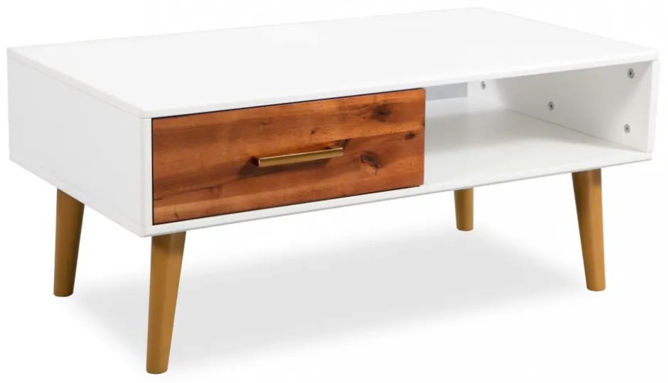 tömör akácfa dohányzóasztal 90 x 50 x 40 cm