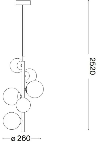 Ideal Lux - LED Csillár zsinóron PERLAGE 6xG9/3W/230V átm. 26 cm arany/fehér