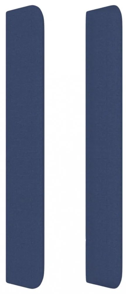 kék szövet fejtámla szárnyakkal 83x16x118/128 cm