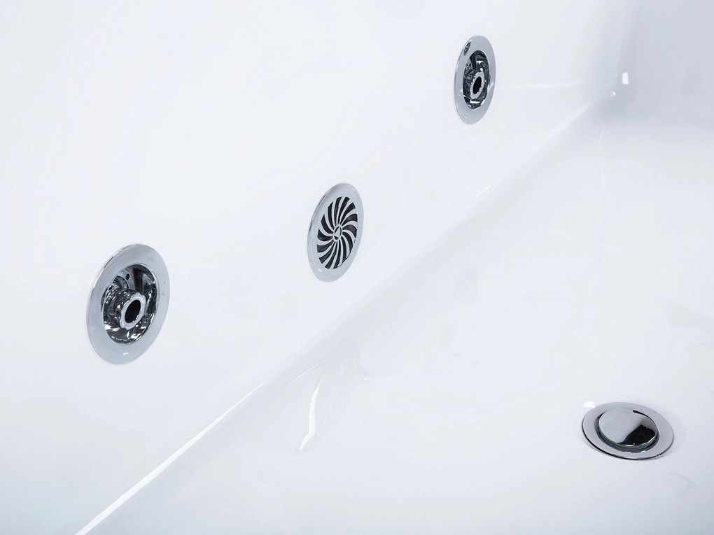 Fehér whirlpool masszázskád 170 x 80 cm GRENADA Beliani