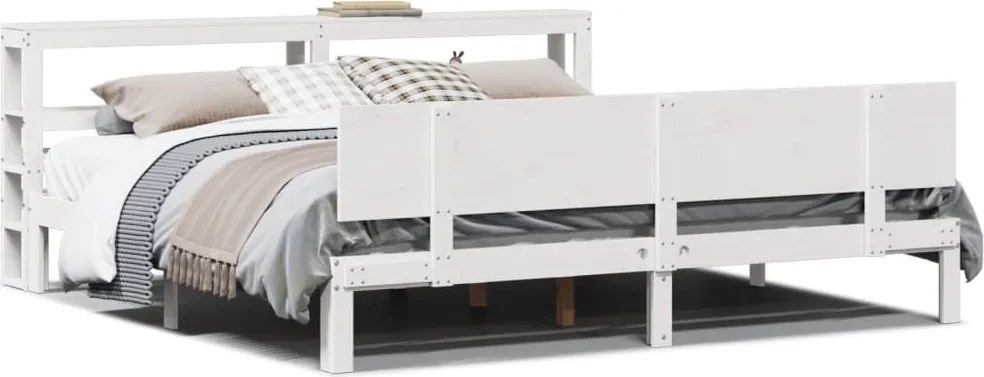 vidaXL fehér ágykeret fejtámlával matrac nélkül 200x200 cm