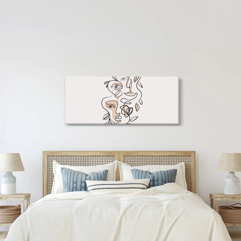 Kép - Line art arckezelés (120x50 cm)