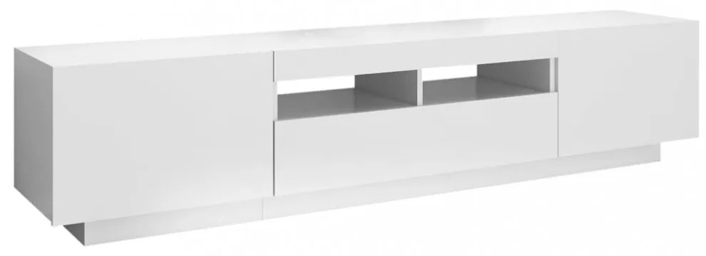 fehér TV-szekrény LED-lámpákkal 180 x 35 x 40 cm