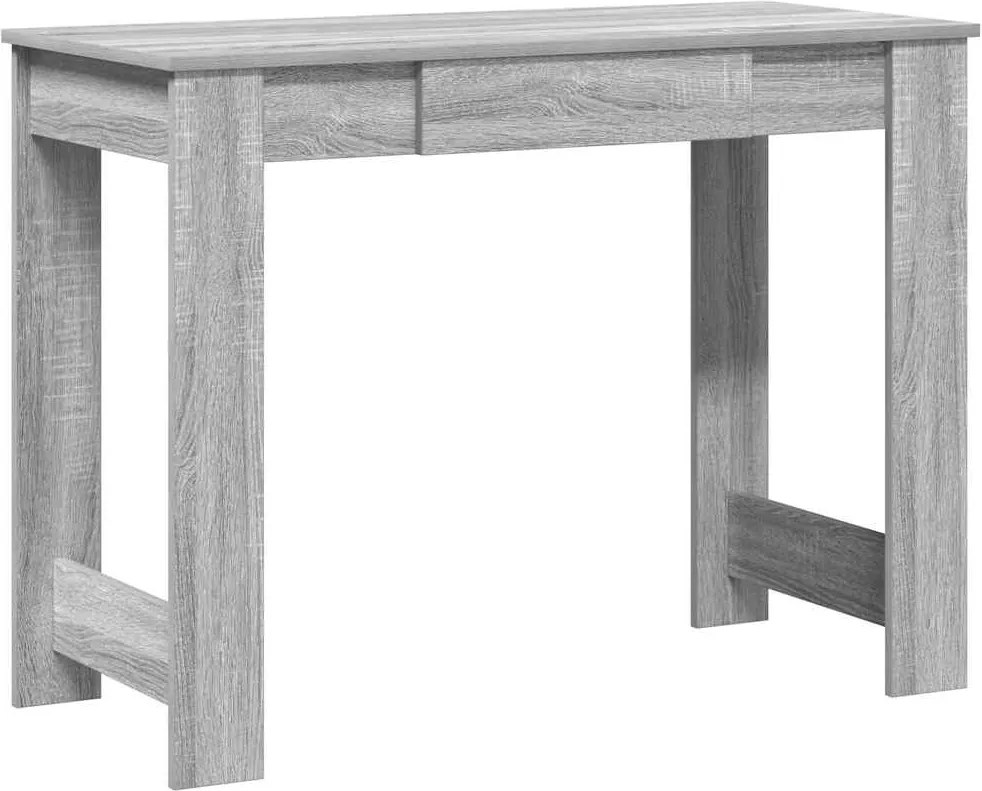 vidaXL szürke sonoma színű szerelt fa íróasztal 100x45x75 cm