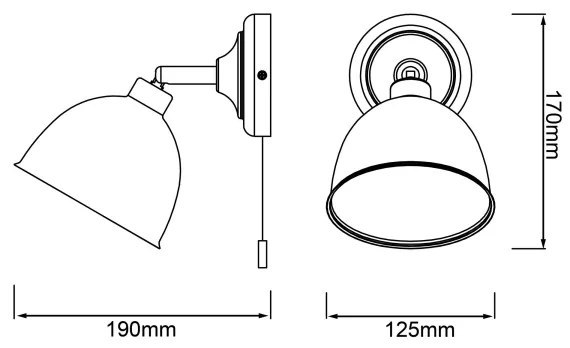 Brilliant - Fali spotlámpa TELIO 1xE14/28W/230V kék