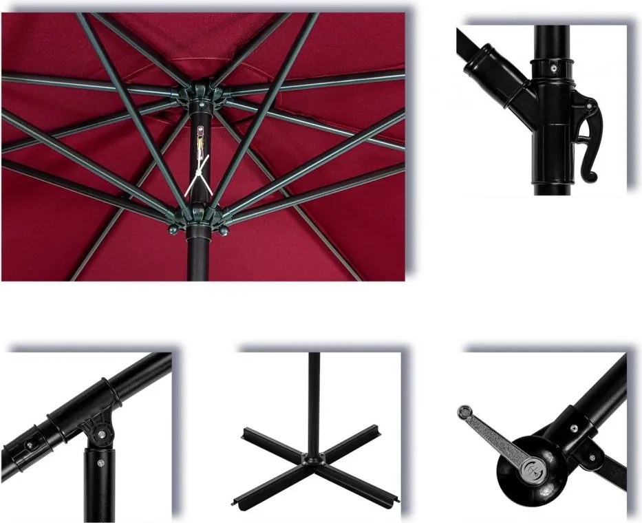 STILISTA Napernyő  330 x 249 cm piros