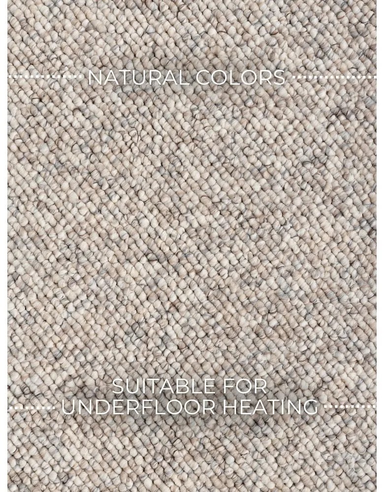 Szürke-krémszínű mosható szőnyeg 80x150 cm Rocco Dark Cream – Elle Decoration
