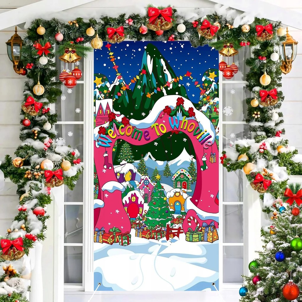 Karácsonyi Ajtódekoráció Karácsonyi Banner 180x90cm