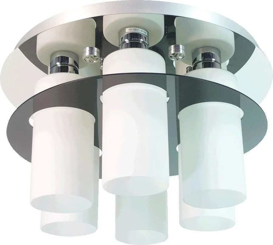 PREZENT 69045 MACAO Modern Mennyezeti Lámpa Króm, Füstös, Opál E27, LED IP20