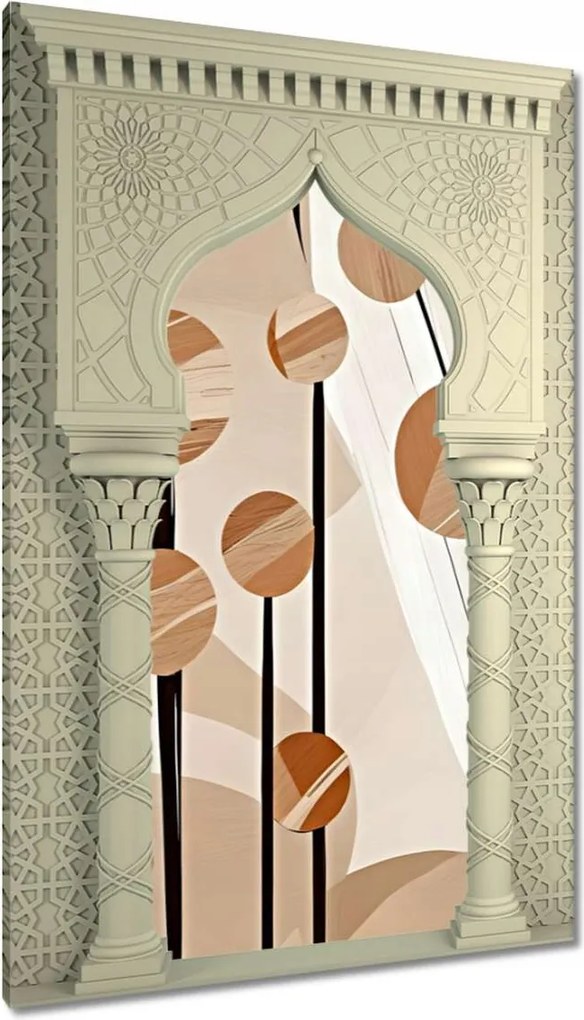 Vászonkép 60x90 Bézs az oszlopokon