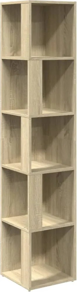 vidaXL sonoma tölgy színű szerelt fa sarokszekrény 33 x 33 x 164,5 cm