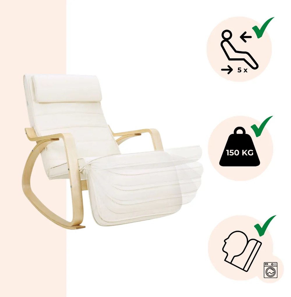 SWING hintaszék, teherbírás 150kg, 67x115x91cm, bézs Jurhan