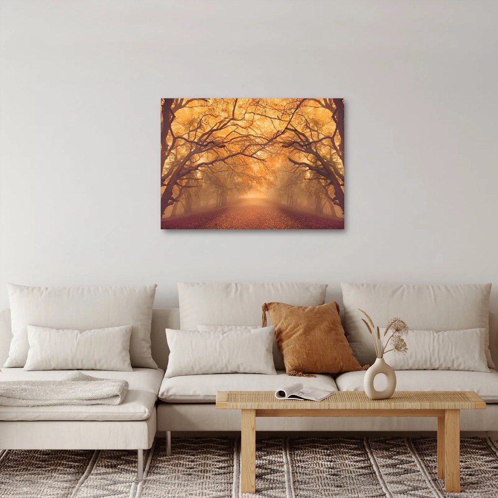 Egy út képe egy őszi tájon (70x50 cm)