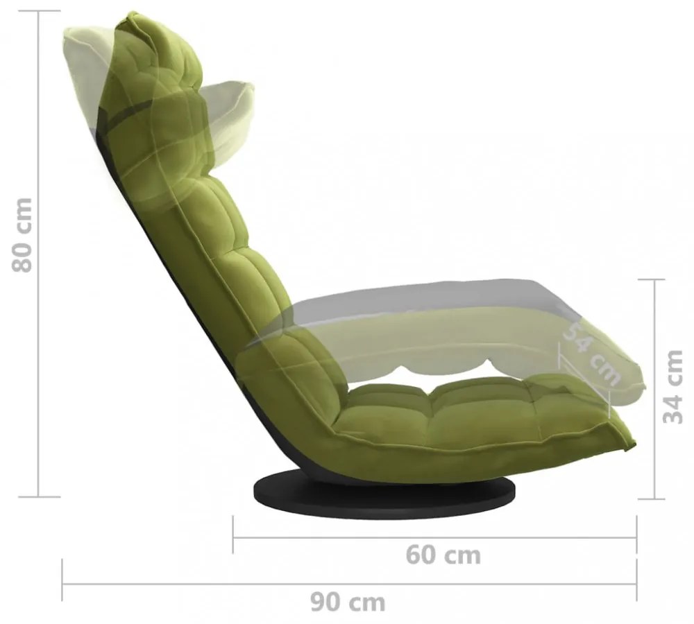 világoszöld bársony forgó matracszék