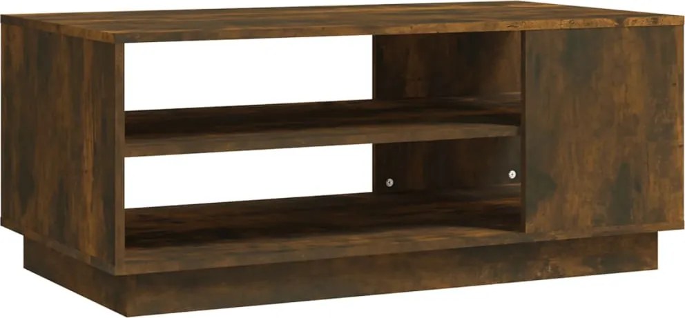 vidaXL füstös tölgy színű szerelt fa dohányzóasztal 102x55x43 cm