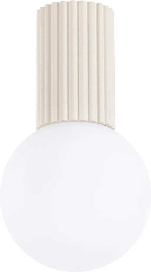 Krémszínű mennyezeti lámpa üveg búrával ø 12 cm Orbital – Sollux