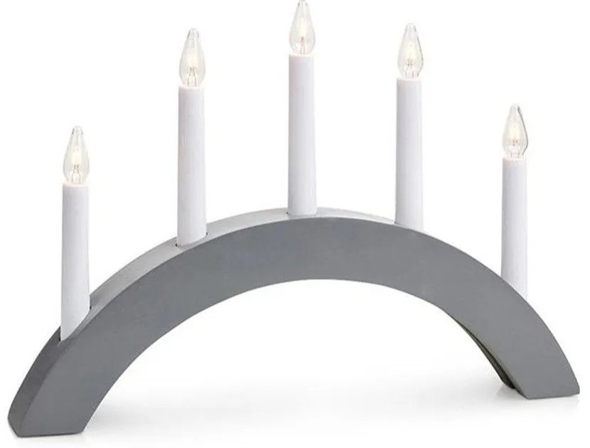 Szürke fénydekoráció karácsonyi mintával Atle – Markslöjd