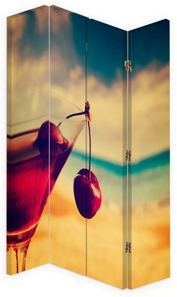 Gario Paraván Cherry drink Méret: 145 x 170 cm, Kivitelezés: Forgó paraván 360°