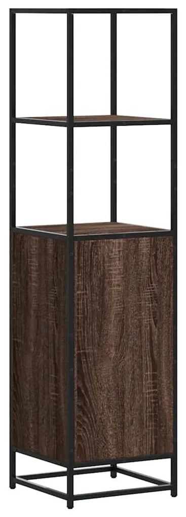 Magastábla barna tölgy 35,5x35x139 cm műanyag fa és fém