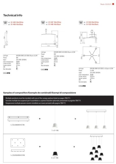 Redo 01-1496 - kábelre függesztett LED csillár LOLLI LED/6W/230V átm. 14 cm fekete