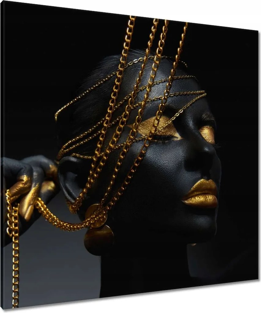 Vászonkép 90x90 Arany ékszerek a kézben