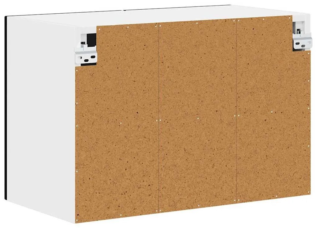 Fali konyhaszekrény 2 pcs Fekete 60 x 31 x 40 cm Faanyag