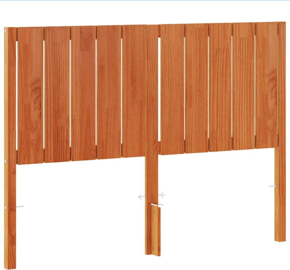 vidaXL viaszbarna tömör fenyőfa fejtámla 135 cm