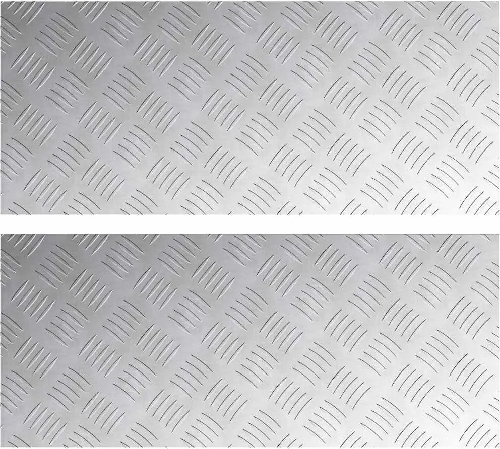 vidaXL Lépcsőfok Négyszögletes 2 pcs Ezüst 70 x 30 cm Alumínium