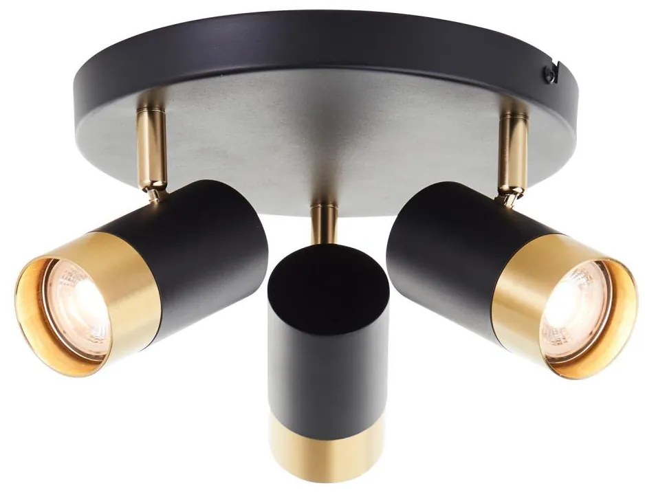Brilliant - LED spotlámpa VIGOLO 3xGU10/5W/230V fekete/arany