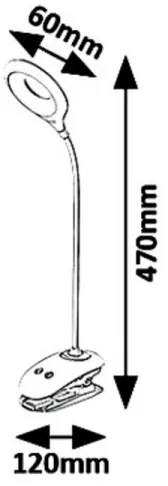 Rabalux 6448 - LED Szabályozható lámpa csipeszes HARRIS LED/4W
