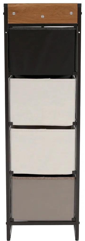 HAZEL TYP 1 szekrény szövet fiókokkal, barna, L