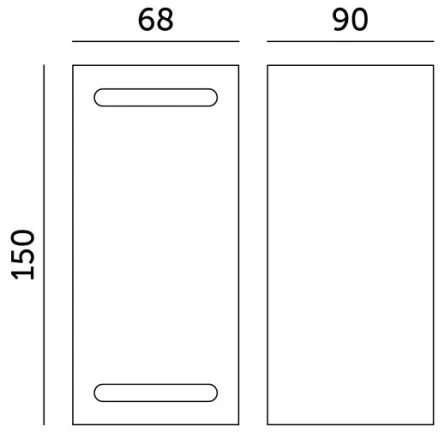 Kültéri fali lámpa QUERK 2xGU10/35W/230V IP54 15 cm fekete