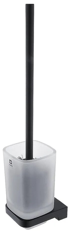 NIMCO MAC 29094CN-90 - Falra szerelhető WC kefe MAYA matt üveg/matt fekete