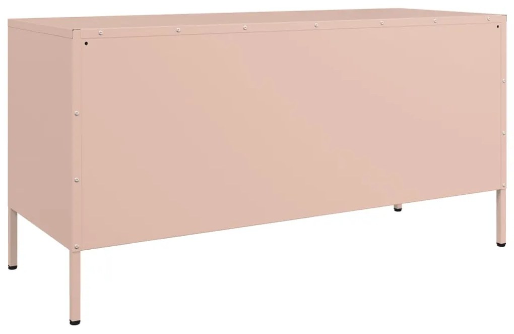 vidaXL rózsaszín acél TV-szekrény 100,5 x 39 x 50,5 cm