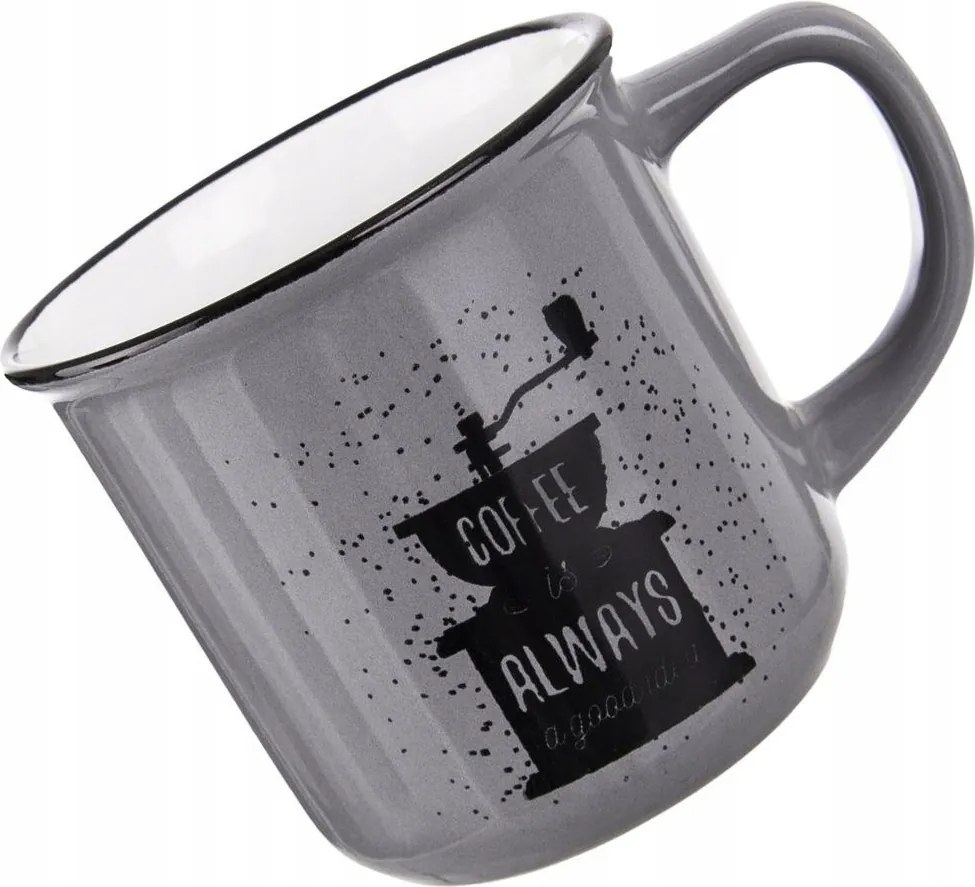 Kerámia bögre kávé tea gyógynövény italok Szürke 370 ml