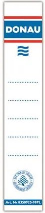 Cserecímke, iratrendezőhöz, kétoldalas, 28x153mm, DONAU, fehér (D8350)